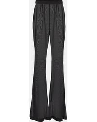 Dolce & Gabbana - Silk-blend Chiffon Flared Pants - Lyst