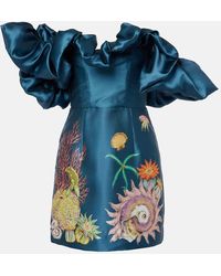 ALÉMAIS - Vestido Corto Dorian Con Volantes - Lyst