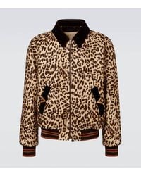 Valentino - Vgold Leopard-Print Wool Blouson Jacket - Lyst
