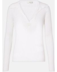 Vince - Ribbed-Knit Wool And Silk-Blend Top - Lyst