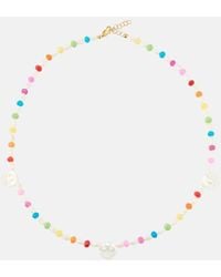 Roxanne First - Disco 9kt Gold Necklace With Mother Of Pearl And Agates - Lyst
