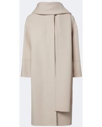 Max Mara - Scarf-Detail Virgin Wool Coat - Lyst
