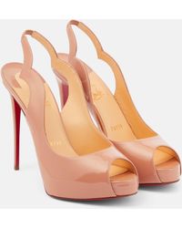 Christian Louboutin - Hot Chick Patent Leather Slingback Pumps - Lyst