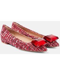 Gianvito Rossi - Verzierte Ballerinas Jaipur Aus Boucle - Lyst