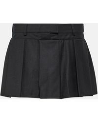 AYA MUSE - Myca Pleated Wool Miniskirt - Lyst
