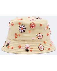 Prada - Embroidered Canvas Bucket Hat - Lyst