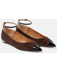 Aquazzura - Pinot Suede Ballet Flats - Lyst