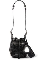 Balenciaga Bucket-Bag Le Cagole XS aus Leder - Schwarz