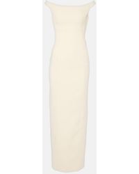 TOTEME - Off-shoulder Maxi Polyester Dress - Lyst