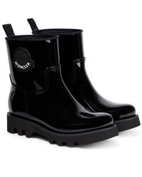Moncler Ginette Rubber Ankle Boots - Black