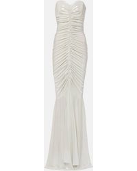 Norma Kamali - Ruched Metallic Gown - Lyst