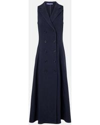 Ralph Lauren - Alecia Cotton-Blend Midi Dress - Lyst