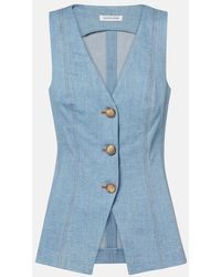 Veronica Beard - Avalina Denim Vest - Lyst