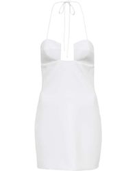 Monot - Halterneck Crepe Minidress - Lyst