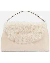 TOTEME - Borsa A Spalla T-Lock Large Con Shearling - Lyst