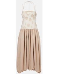 Jonathan Simkhai - Pfeiffer Polka-Dot Midi Dress - Lyst