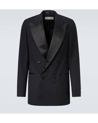 Dries Van Noten - Double-Breasted Wool And Silk Suit Jacket - Lyst