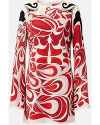 La DoubleJ - Supremes Printed Satin Minidress - Lyst