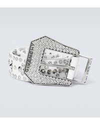 Givenchy - Studded Crystal-embellished Leather Belt - Lyst