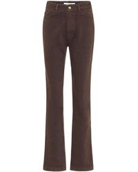Matthew Adams Dolan High-rise Straight Jeans - Brown