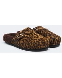 Ancient Greek Sandals - Vasilitsa Shearling-Trimmed Calf Hair Clogs - Lyst