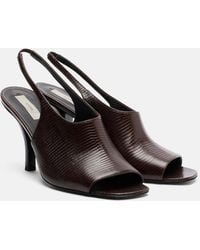 TOTEME - Embossed Leather Slingback Sandals - Lyst