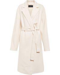 long white wool coat womens