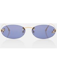 Fendi - First Crystal Embellished Sunglasses - Lyst