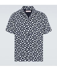 Orlebar Brown - Camisa Howell de felpa de algodon - Lyst
