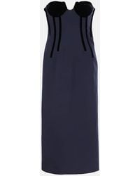 Sportmax - Vestido Midi Anemone De Mezcla De Lana - Lyst