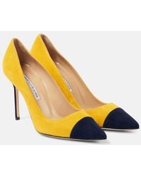 Manolo Blahnik - Capcour 105 Suede Pumps - Lyst