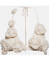 Magda Butrym - Floral Crochet Bra Top - Lyst