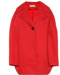 Marni Abrigo de algodón y lino - Rojo