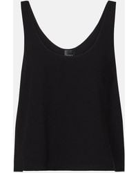 Leset - Ari Cropped Crepe Tank Top - Lyst