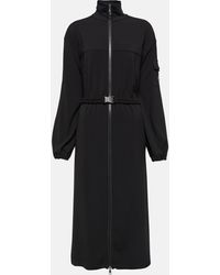 Moncler - Belted Technical Midi Dress - Lyst