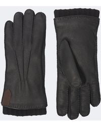 Canali - Cashmere-Trimmed Leather Gloves - Lyst