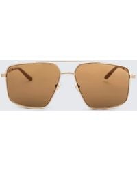Gucci - Metal Aviator Sunglasses - Lyst