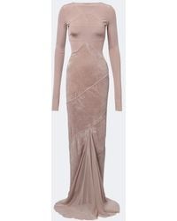 Rick Owens - Combo Tulle-Trimmed Jersey And Velvet Gown - Lyst