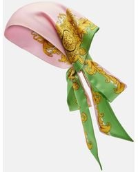 Versace - Printed Silk Twill Scarf - Lyst