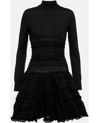 Alaïa - Alaia Crinoline Wool Minidress - Lyst