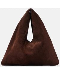 The Row - Bindle Small Suede Tote Bag - Lyst