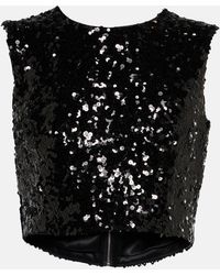 Dolce & Gabbana - Sequined Crop Top - Lyst