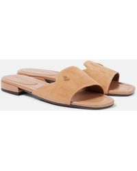 Jimmy Choo - Pantoletten Dina Aus Veloursleder - Lyst