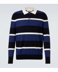 arch4 - Striped Cashmere Polo Sweater - Lyst
