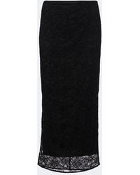 Dolce & Gabbana - Lace Midi Skirt - Lyst