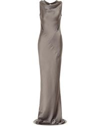 Rick Owens Robe Skorpio aus Satin - Grau