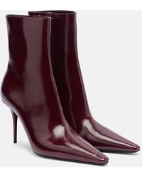 Saint Laurent - Ashley 90 Leather Ankle Boots - Lyst