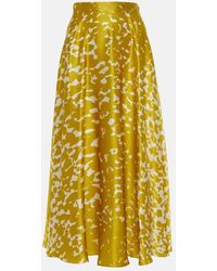 ROKSANDA - Ameera Printed Silk Maxi Skirt - Lyst