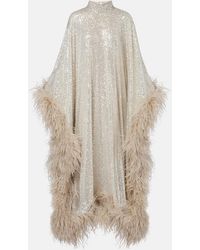 ‎Taller Marmo - Casta Diva Disco Feather-Trimmed Gown - Lyst