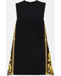 Versace - Vestido corto con panel en contraste - Lyst